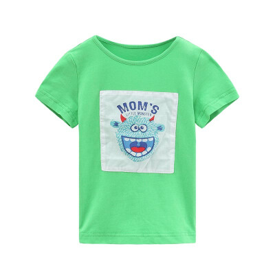 

DOU DOU YI CHU flagship store childrens clothing boy cartoon print short-sleeved baby casual t-shirt summer 9177