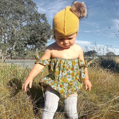 

Summer Infant Baby Girls Sleeveless Sunflower Print Romper Bodysuit Clothes