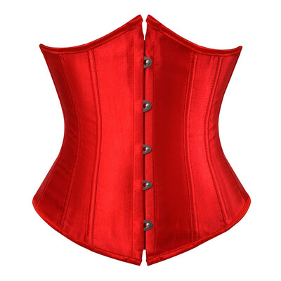 

Lace-up Boned Plus Size Satin Corset