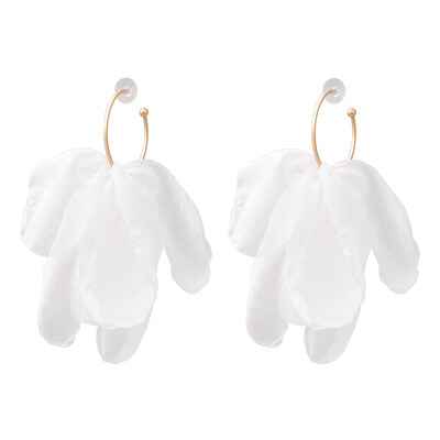 

2019 Bohemia Trendy Yarn Flowers Drop Earrings For Women Wedding Party Jewelry Ethnic Statement Earrings Female