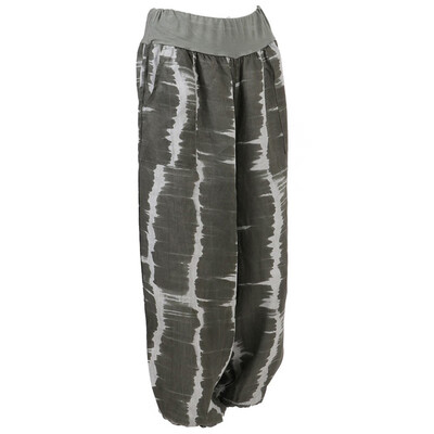 

Womens Loose Printed Wide Leg Harem Pants Elastic Waist Casual Baggy Trousers