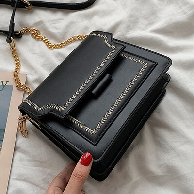 

North bag French minority bag 100 oblique satchel 2019 new fashion Korean version single shoulder chain small square bag