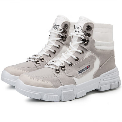 

Retro Martin boots mens high canvas casual British wind high to help the trend of wild tooling shoes