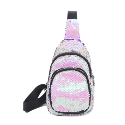 

Fashion Outdoor Women Zipper Glitter Sequined Crossbody Chest Bag Shoulder Pouch