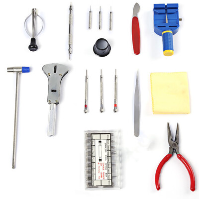 

Wristwatch Back Cover Case Opener Band Holder Strap Link Pin Hand Remover Watch Repair Tool Kit