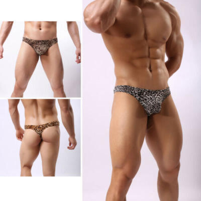 

Sexy Mens Leopard Print Brief Underwear Shorts Soft Underpants Underwear Briefs