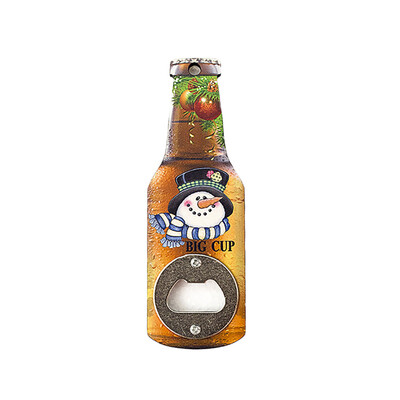 

Toponeto Creative wooden bottle opener Christmas Print Refrigerator Magn
