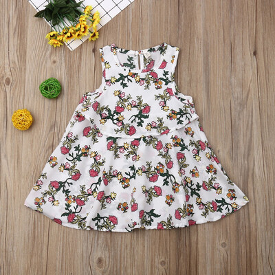 

Sweet Kids Toddler Baby Girls Princess Dress Floral Pageant Party Tutu Dress New