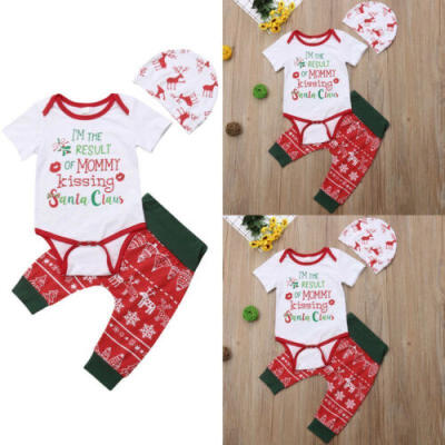 

Xmas Toddler Baby Boys Girls Top Romper Pants Leggings Outfits Clothes Set