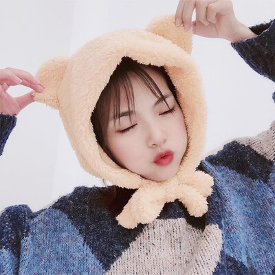 

Women Cute Ears Hat Plush Ear Flaps Warm Fleece Winter Cap Cat Animal Ears Fur Beanies for Kids Girls Girlfriend