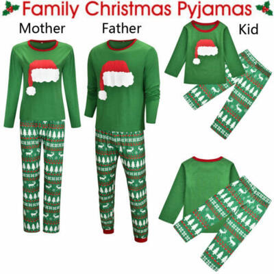 

Family Matching Christmas Pajamas Set Women Baby Kids Santa Sleepwear Nightwear
