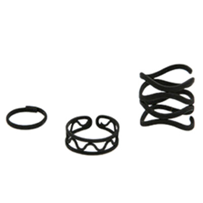 

1 Set Fashion Man Joint Ring Index Finger Female Ring Three-piece Ring Stackable Rings Jewelry
