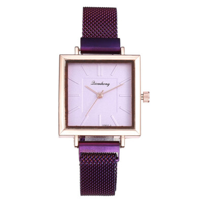 

Top Brand Women Bracelet Square Watch Contracted Leather Crystal Wristwatches Women Dress Ladies Quartz Clock Dropshiping