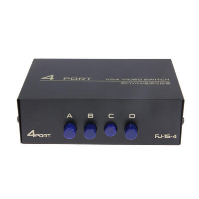 

130MHz 1 to 4 Monitor Switch VGA Video Splitter Converter Adapter Box