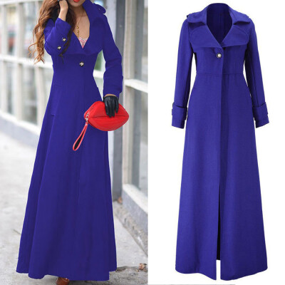 

Roseonmyhand Womens Winter Lapel Slim Coat Trench Jacket Long Parka Overcoat Outwear