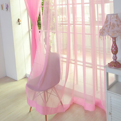 

Siaonvr 1 PCS Pure Color Tulle Door Window Curtain Drape Panel Sheer Scarf Valances