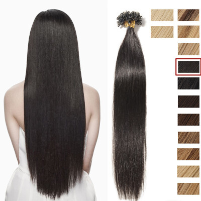 

16"18"20"22" 24"Invisible NailU Tip Glue Real Remy Human Hair Extensions Real Soft Hair Extensions 100strands50g