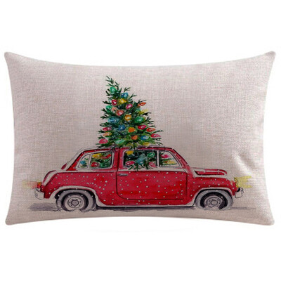 

〖Follure〗Christmas Pillow Cover Pillow Case Sofa Waist Throw Cushion Home Decor Rectangle