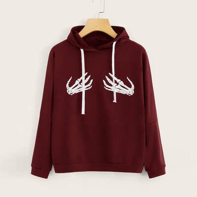 

Tailored Fashion Women Loose Long Sleeve Halloween Ghost Claw Print Sweatshirt Tops