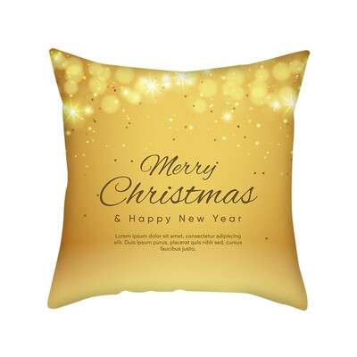 

〖Follure〗Gold Merry Christmas Pillow Cases Nordic Sofa Cushion Cover Home Decoration