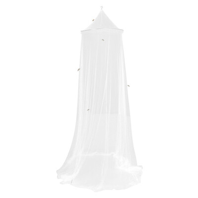 

Gobestart Round Lace Insect Bed Canopy Netting Curtain Dome Mosquito Net Elegant White