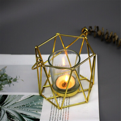 

Toponeto Nordic Retro Iron Light Candle Holder Candlestick Lamp Lantern Home Party Decor