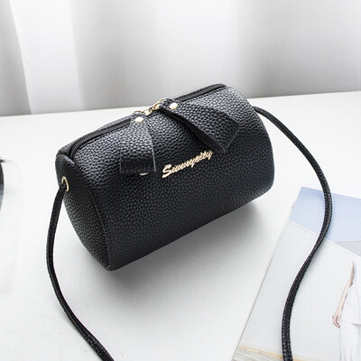 

Women 2019 New Girls Casual Solid Handbags Color Pillow Bags Lychee Pattern Standard Crossbody Shoulder Cell Phone Bag