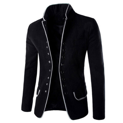 

Fashion Mens Slim Fit Collar Button Business Casual Blazer Jacket Suit Coat