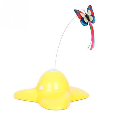 

Electric Rotating Flying Butterfly Pet Cat Interactive Spinning Teaser Toy