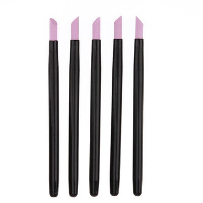 

5pcs Stone Nail File Nail Art Tools Cuticle Remover Trimmer Buffer Pedicure