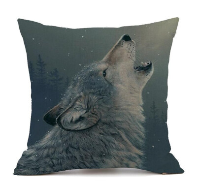 

〖Follure〗Cute Wolf Tower Sofa Bed Home Decoration Festival Pillow Case Cushion Cover