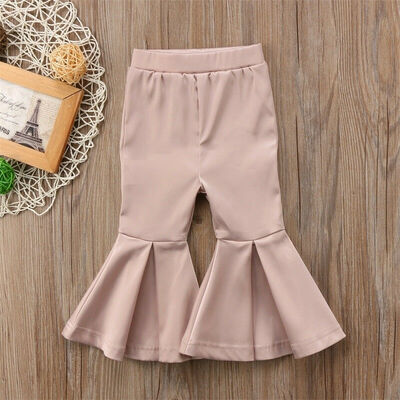 

Toddler Baby Girls Kids Bell Bottom Flare Pants High Waist Trousers Leggings