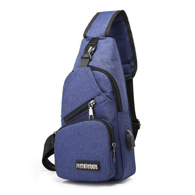 

Tailored Neutral USB Outdoor Canvas Headphones Hole Messenger Bag Waist Bag