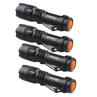 

6Pcs Zoomable High Brightness 3 Modes LED Flashlight Torch Lamp Aluminum Alloy