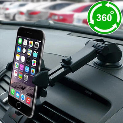 

360º Car Windshield Dashboard Suction Cup Mount Holder Cradle For Cell Phone GPS