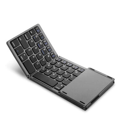 

AVATTO A18 Mini Portable Folding Wireless Bluetooth Keyboard Touchpad Keypad For IOSAndroidWindows IPAD Tablet