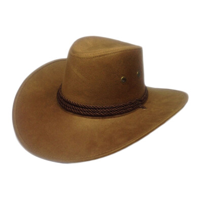 

Western Hat Cowboy Wide Edge Artificial Leather Foldable Unisex Outdoor Fashion Sun Cap