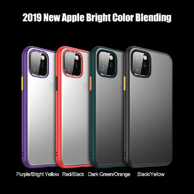 

Lightweight Waterproof 65 Type Mobile Phone Cover Micro-Frosted Transparent Back Anti-Fingerprint Non-Yellowing With Red Edge Bla