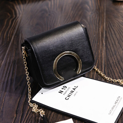 

2019 new fashion womens simple small square bag Korean tide mini bag Joker chain shoulder Messenger bag