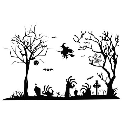 

Greensen Halloween Decorative Wall Sticker PVC Removable Decal for Living Room Bedroom Art Mural Room Decor Home Decor