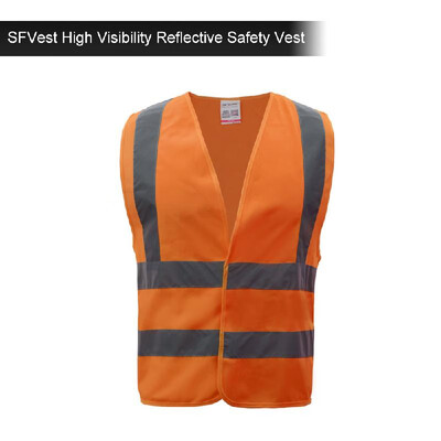 

SFVest High Visibility Reflective Safety Vest Reflective Vest Workwear Security Working Clothes Day Night Motorcycle Cycling Warn
