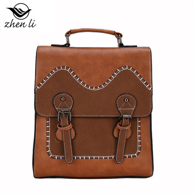 

Backpack shoulder bag new supply PU bag female soft face retro wind handbags