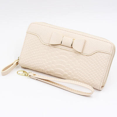 

Korean Version Of Women  Long Section Wallet Women  Cute Bowknot Student Large Capacity Mobile Phone Purse