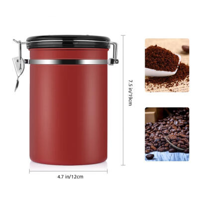 

Greensen Coffee Container Large Airtight Stainless Steel Black Kitchen Sotrage Canister