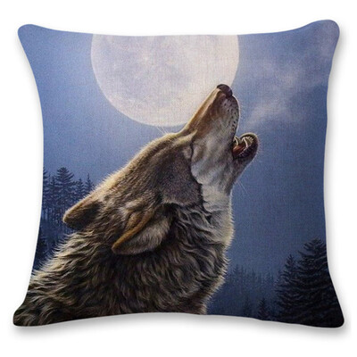 

〖Follure〗Cute Wolf Tower Sofa Bed Home Decoration Festival Pillow Case Cushion Cover