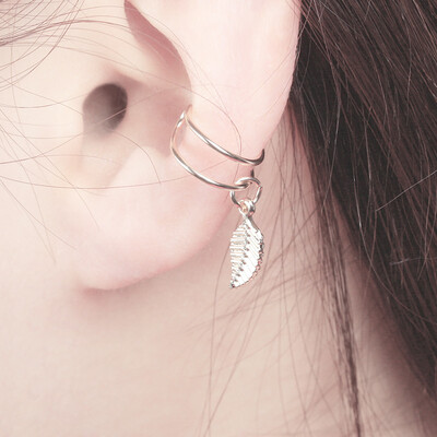 

New Brincos Clip Earring Simulated-pearl Crystal Heart Leaf Star Flower Ear Bone Cuff Earrings For Women Men Jewelry Wholesale