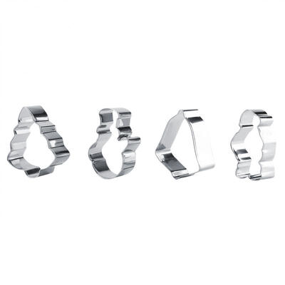 

Greensen 4pcsSet Christmas Theme Stainless Steel Cookie Molds Biscuit Making Moulds Pastry Baking Tool