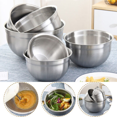 

304 Stainless Steel Egg Flour Mixing Bowl Kitchen Salad Container with Scales