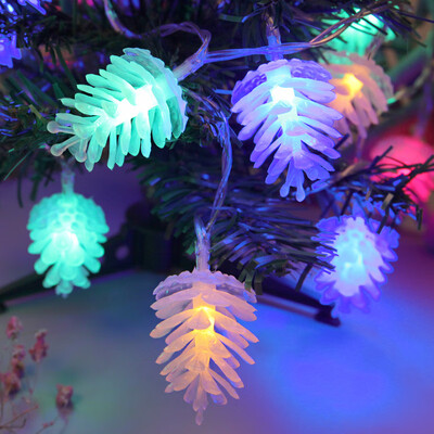 

Siaonvr Christmas Decoration LED String Fir Cone Shape Christmas Lights
