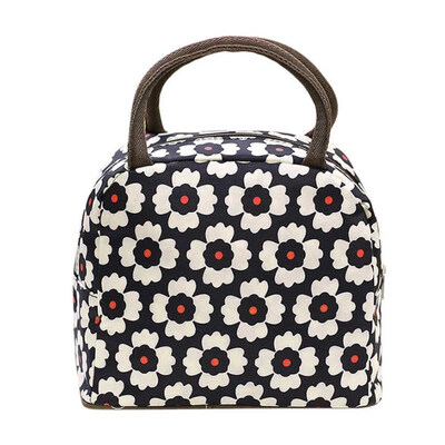 

Portable Zipper Flower Pattern Travel Picnic Lunch Tote Organizer Storage Bag